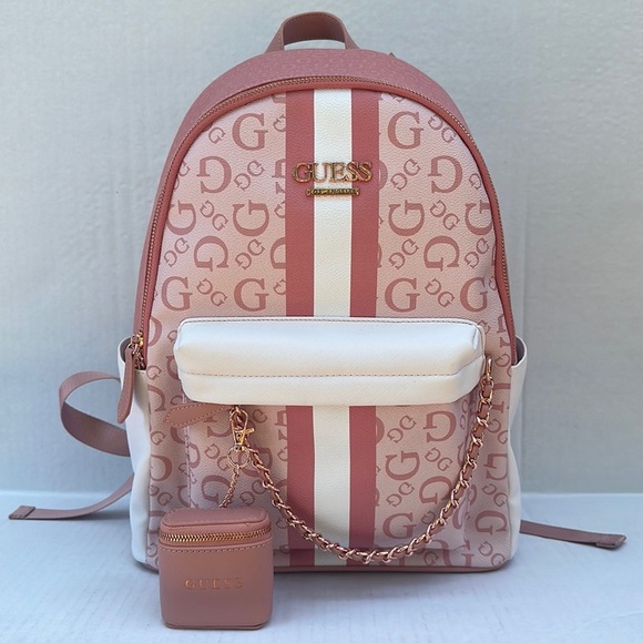 New GUESS Ella Faux-Leather Backpack - Picture 1 of 7